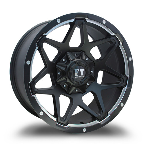 FULL THROTTLE FT4 5x127/5x135 20x10-24 BLACK MACHINED/ UNDERCUT