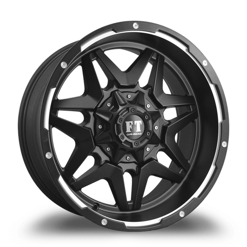 FULL THROTTLE FT5 6x135/6x139.7 20x10+0 BLACK MACHINED/ UNDERCUT