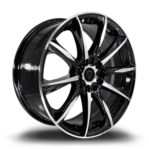 G - LINE ALLOYS G1026 5x108/5x114.3 17x7.5+35 BLACK / MACHINED