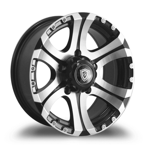 G - LINE ALLOYS G6006 5x114.3 16x8+10 BLACK / MACHINED