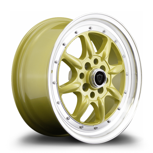 G - LINE ALLOYS G8006 4x100/4x114.3 15x8+20 GOLD / MACHINED