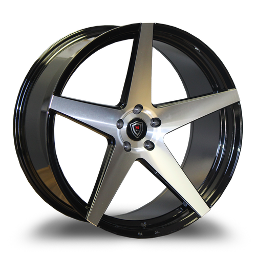 MARQUEE WHEELS M1001 5x112 20x10.5+38 BLACK / MACHINE