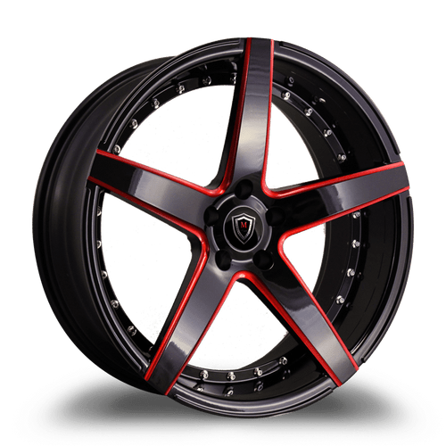 MARQUEE WHEELS M3226 5x112 20x10.5+35 BLACK / RED