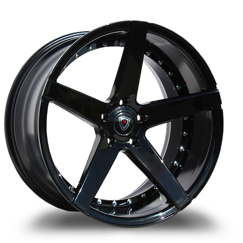 MARQUEE WHEELS M3226 5x112 20x9+33 BLACK - GLOSSY BLACK