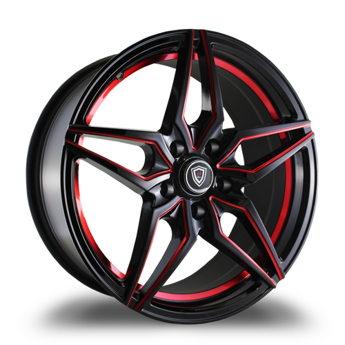 MARQUEE WHEELS M3259 5x114.3 17x7.5+33 BLACK / RED MILLING