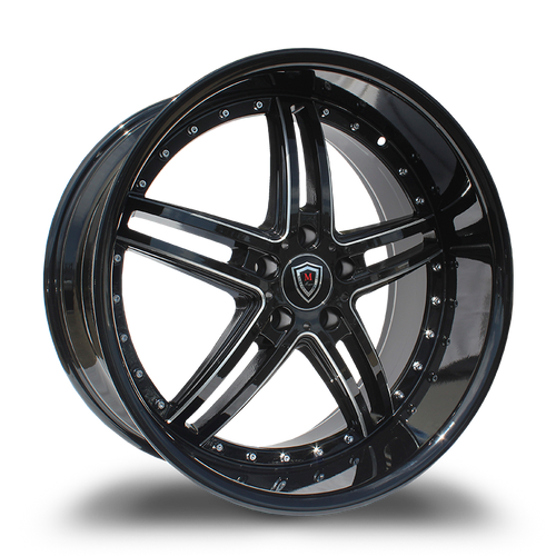 MARQUEE WHEELS M5329 5x115 20x9+35 BLACK / MILLED