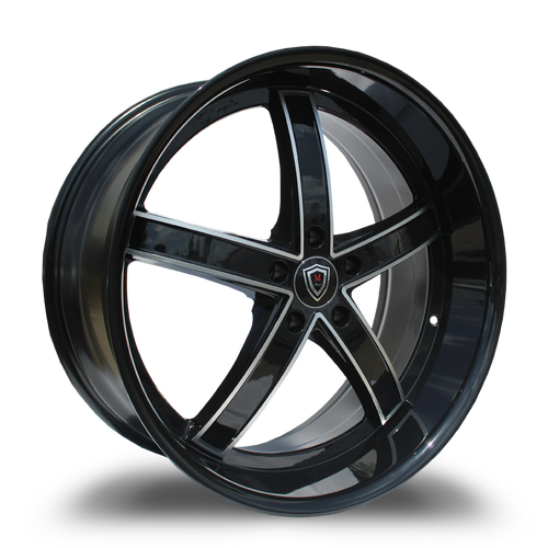 MARQUEE WHEELS M5330A 5x114.3 22x9+32 BLACK / MACHINED