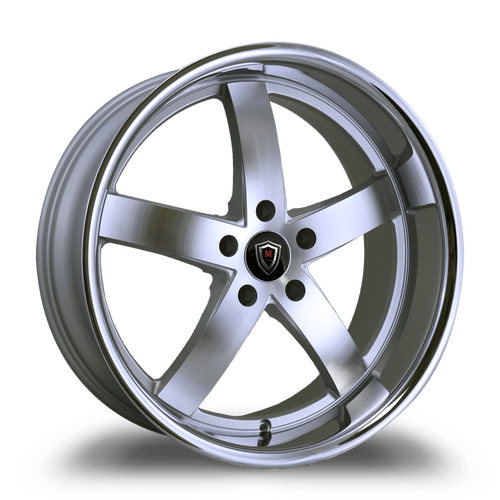 MARQUEE WHEELS M5330 5x120 20x10.5+15 SILVER /MACHINED/STAINLESS LIP