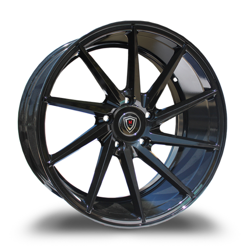 MARQUEE WHEELS M8135F 5x120 18x8+33 BLACK - GLOSSY BLACK