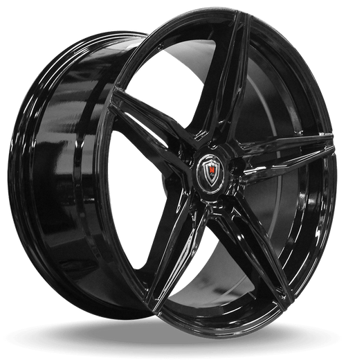 MARQUEE WHEELS M8888 5x120 18x8.5+35 BLACK - GLOSSY BLACK