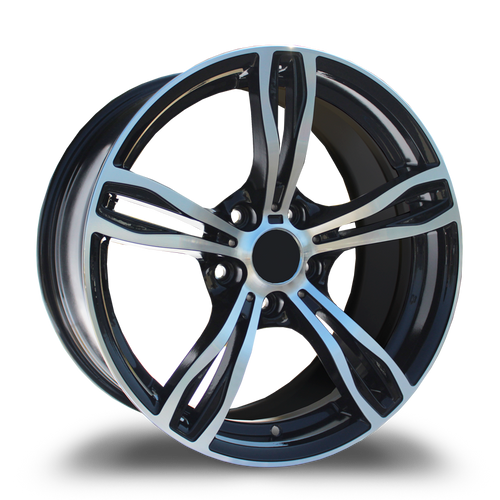 REPLICA WHEELS R5056 5x120 18x8+35 BLACK / MACHINED