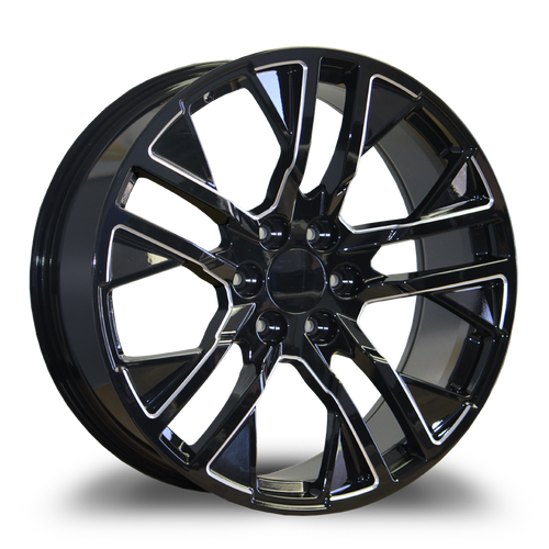 REPLICA WHEELS R6708 6x139.7 22x9+24 BLACK / MILLED