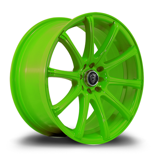 WHITE DIAMOND W3195 4x100/4x114.3 18x8+35 GREEN