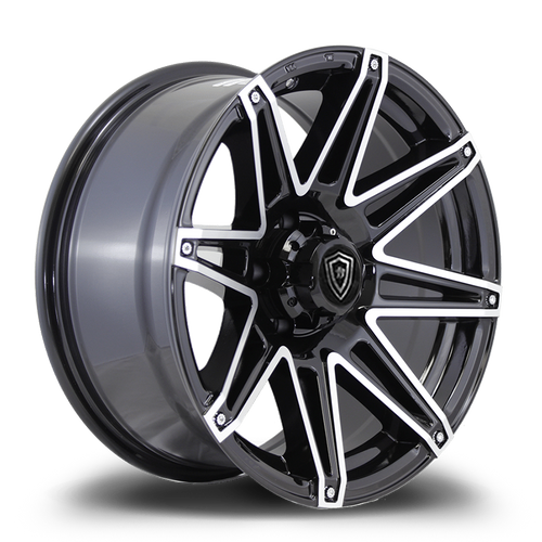 WHITE DIAMOND W2759 5x127 17x8-10 BLACK / MACHINED