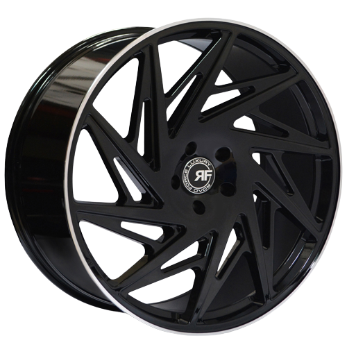 Road Force RF25 5x130 24x10+30 Black/Machine Lip