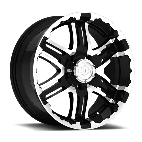 Gear Off Road 713MB Double Pump 6x139.7 17X9+10 mirror machined face with gloss black accents