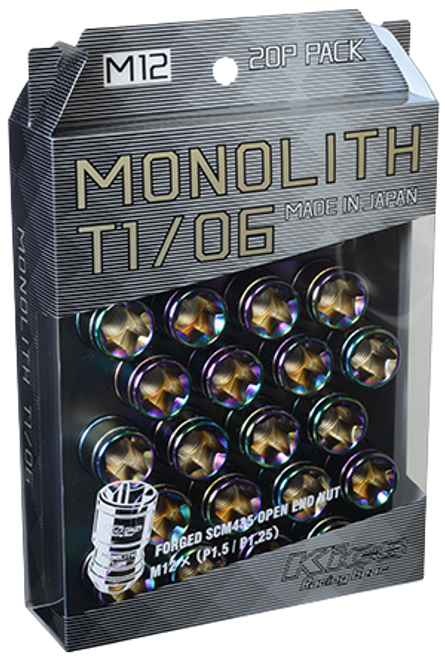 Kyo-Ei MONOLITH T1/06 LUG NUT SET 12X1.50 GLORIOUS BLACK 20 PCS