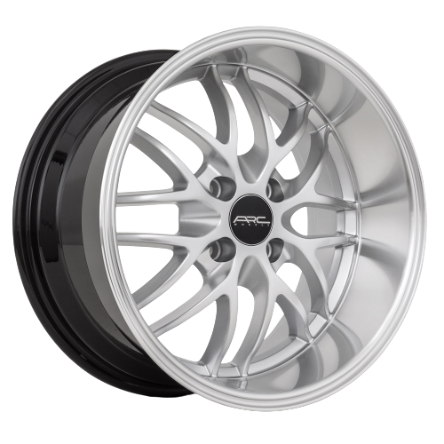 ARC AR3 4x100 16x8.5  +20 Hyper Silver Machine Lip