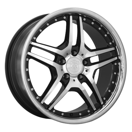 MRR RW2 5x112 18x8  +25 Black Chrome Lip