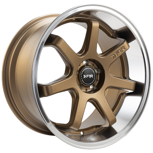 F1R FC7 5x114 18x9.5 +38 Satin Bronze/Polish Lip