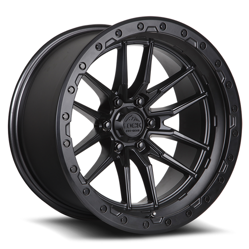 LOCK OFFROAD KRAWLER 6x135 17x9 -12 Matte Black W Matte Black Ring