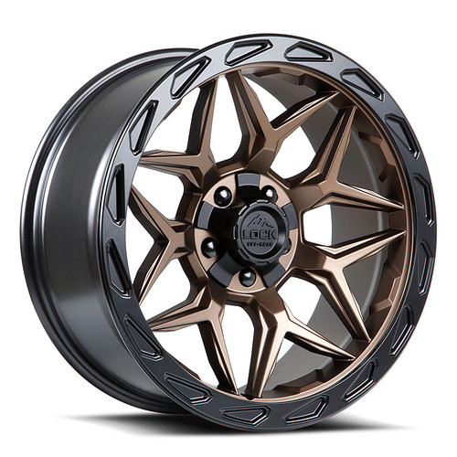 LOCK OFFROAD MATRIX 5x127/5x139.7 20x10 -18 Matte Bronze W Matte Black Ring