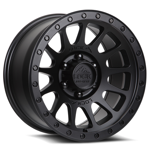 LOCK OFFROAD YOSEMITE 6x139.7 17x9 +0 Matte Black W Matte Black Ring