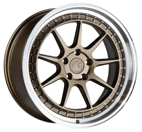 Aodhan DS-X 5x100 18x8.5 +35 Bronze w/Machined Lip