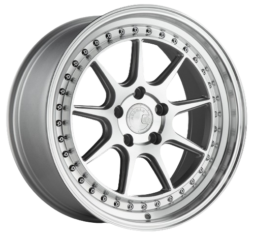 Aodhan DS-X 5x100 18x8.5 +35 Silver w/Machined Face