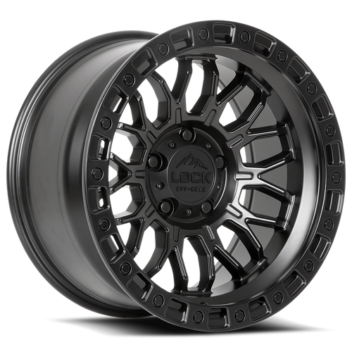 LOCK OFFROAD COMBAT 5x127 17x9-12 Matte Black W Matte Black Ring