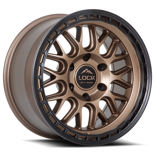 LOCK OFFROAD ONYX 6x139.7 17x9+1 Matte Bronze W Matte Black Ring