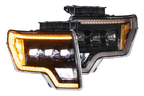 Morimoto XB LED Headlights: Ford F150 (09-14) (Pair / ASM Amber DRL) LF506-A-ASM
