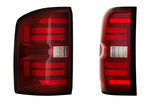 Morimoto XB LED Tail Lights: GMC Sierra (14-18) (Pair / Red) LF730