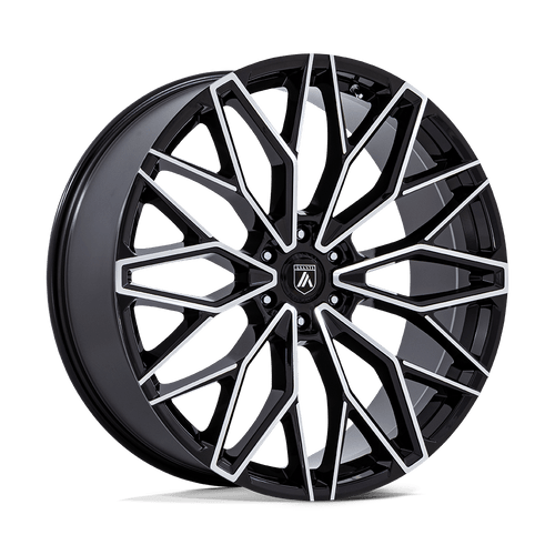 Asanti Black AB050 MOGUL 6 6X139.7 24x10 +30 GLOSS BLACK W/ MACHINED FACE