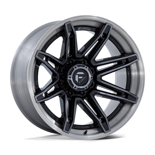 Fuel 1PC FC401 BRAWL 6X135 22x10 -18 GLOSS BLACK WITH BRUSHED GRAY TINT FACE & LIP
