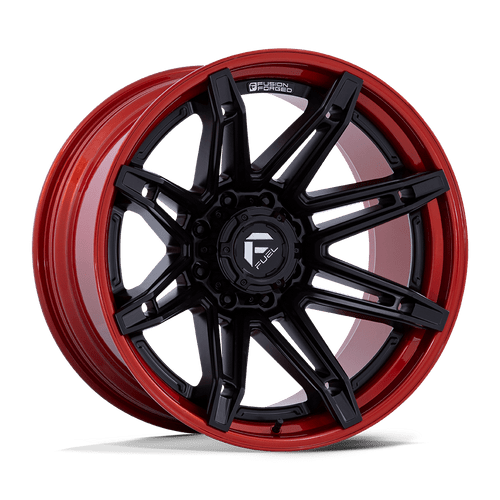 Fuel 1PC FC401 BRAWL 6X139.7 20x10 -18 MATTE BLACK WITH CANDY RED LIP