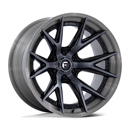 Fuel 1PC FC402 CATALYST 6X135 20x10 -18 GLOSS BLACK WITH BRUSHED GRAY TINT FACE & LIP