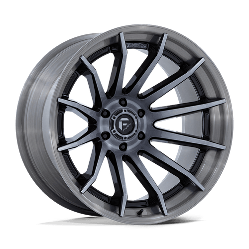 Fuel 1PC FC403 BURN 5X127 22x10 -18 GLOSS BLACK WITH BRUSHED GRAY TINT FACE & LIP