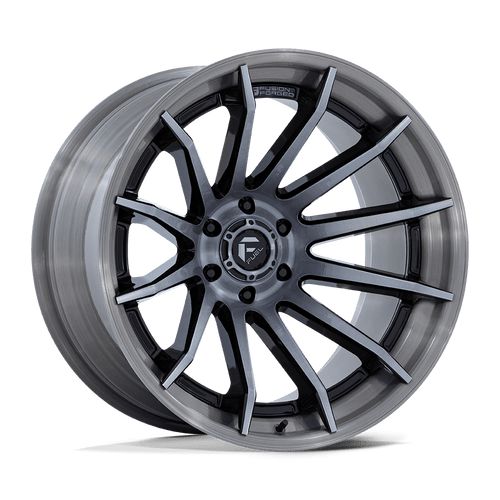Fuel 1PC FC403 BURN 5X127 22x12 -44 GLOSS BLACK WITH BRUSHED GRAY TINT FACE & LIP
