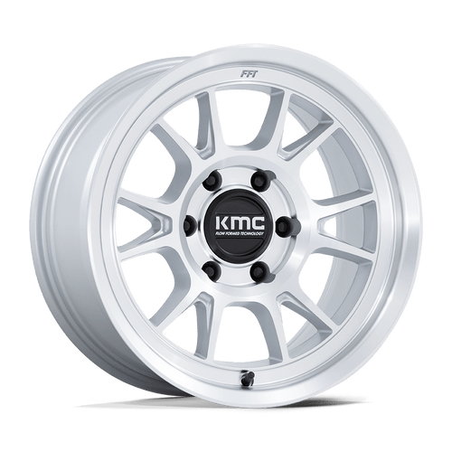 KMC KM729 RANGE 5X127 17x8.5 -10 GLOSS SILVER WITH MACHINED FACE