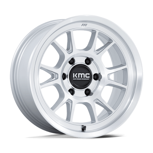 KMC KM729 RANGE 6X139.7 17x8.5 -10 GLOSS SILVER WITH MACHINED FACE