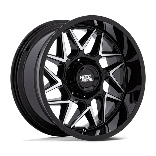 Moto Metal MO812 TURBINE 6X139.7 20x10 -18 GLOSS BLACK W/ MACHINED FACE