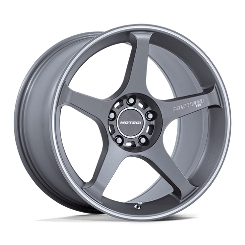 Motegi MR159 BATTLE V 5X120 18x10.5 +25 GUNZILLA W/ MACHINED LIP STRIPE