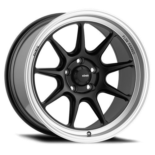 Konig Countergram 5x114.3 19x9.5+25 Matte Black / Matte Machined Lip