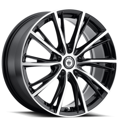 Konig Impression 5x114.3 18x8+40 Gloss Black w/ Machined Face