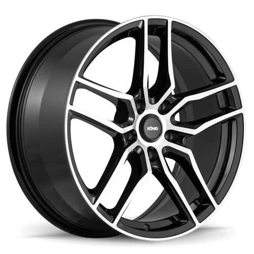 Konig Intention 5x114.3 16x7.5+45 Gloss Black / Machine Face