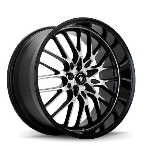 Konig Lace 5x112 17x8+35 Black/Machine Spoke