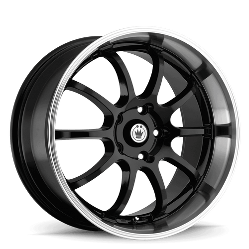 Konig Lightning 5X100/5X114.3 16x7+40 Black/Machine Lip