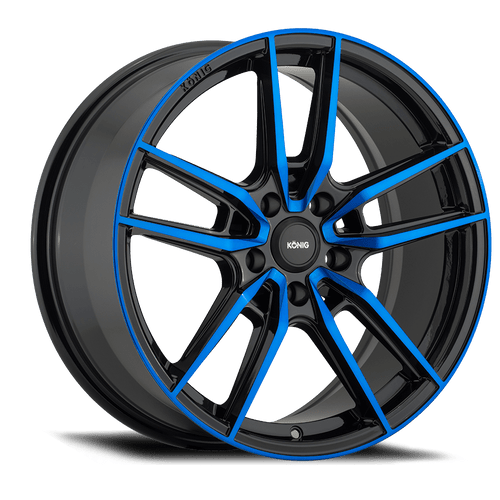 Konig Myth 5x100 17x8+43 Gloss Black w/ Blue Tinted Clearcoat