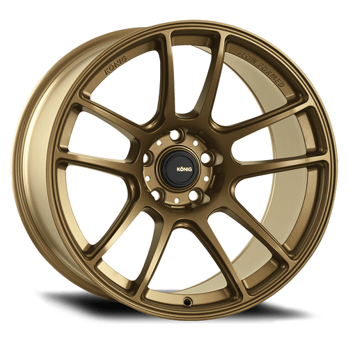 Konig Heliogram 5X114.3 17x9+25 Matte Bronze Knurled Bead Flow Formed